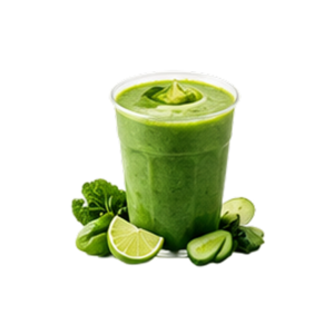 Refresh with our Green Detox Juice featuring cucumber, lemon, apple, and kale blended into a crisp, naturally refreshing drink.
